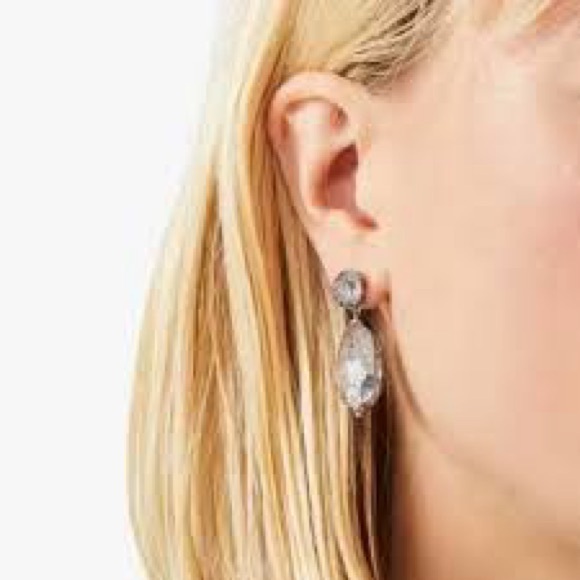 kate spade Jewelry - Kate Spade Treasure Trove Silver Drop Earrings